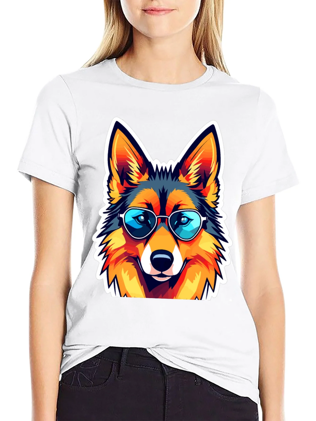 Cool Fox Graphic Tee - Unisex Black T-Shirt product image 8