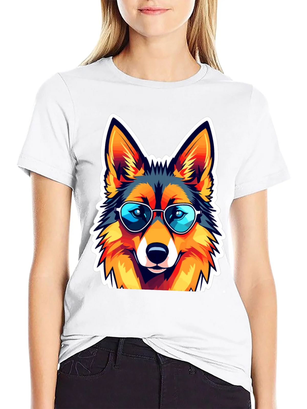 Cool Fox Graphic Tee - Unisex Black T-Shirt product image 8