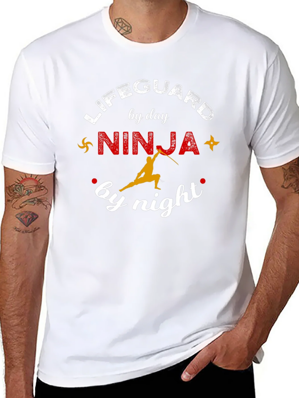 Lifeguard by Day Ninja by Night Graphic T-Shirt product image 7