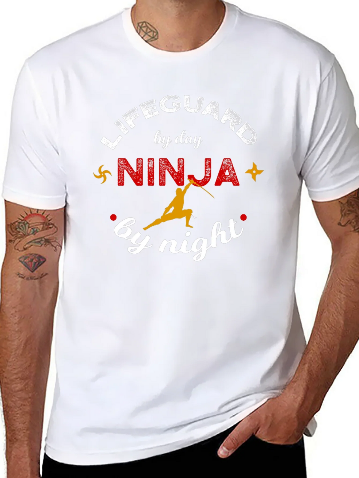 Lifeguard by Day Ninja by Night Graphic T-Shirt product image 7