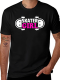 Skater Girl Black Graphic Tee product image 1