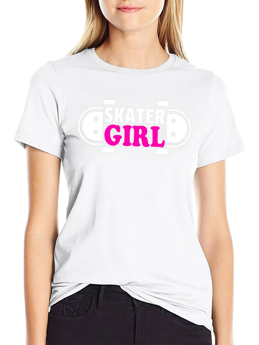 Skater Girl Black Graphic Tee product image 8
