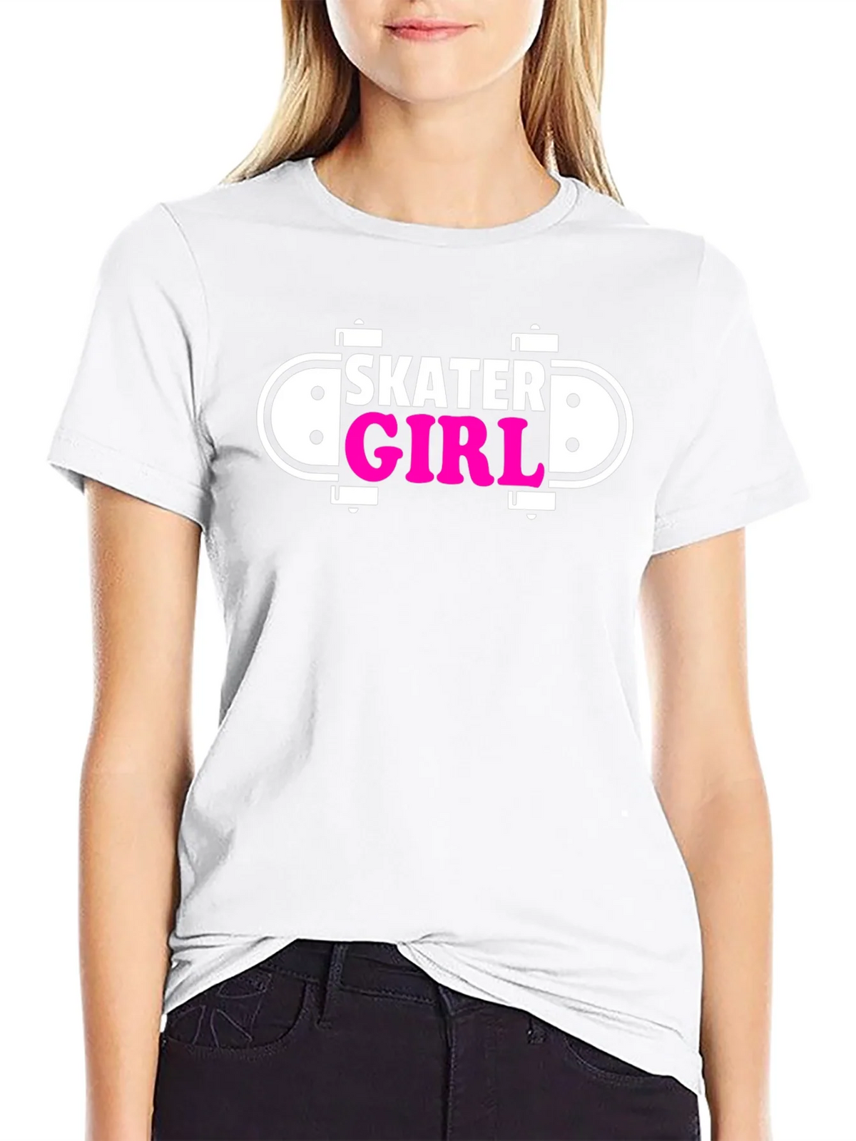 Skater Girl Black Graphic Tee product image 8