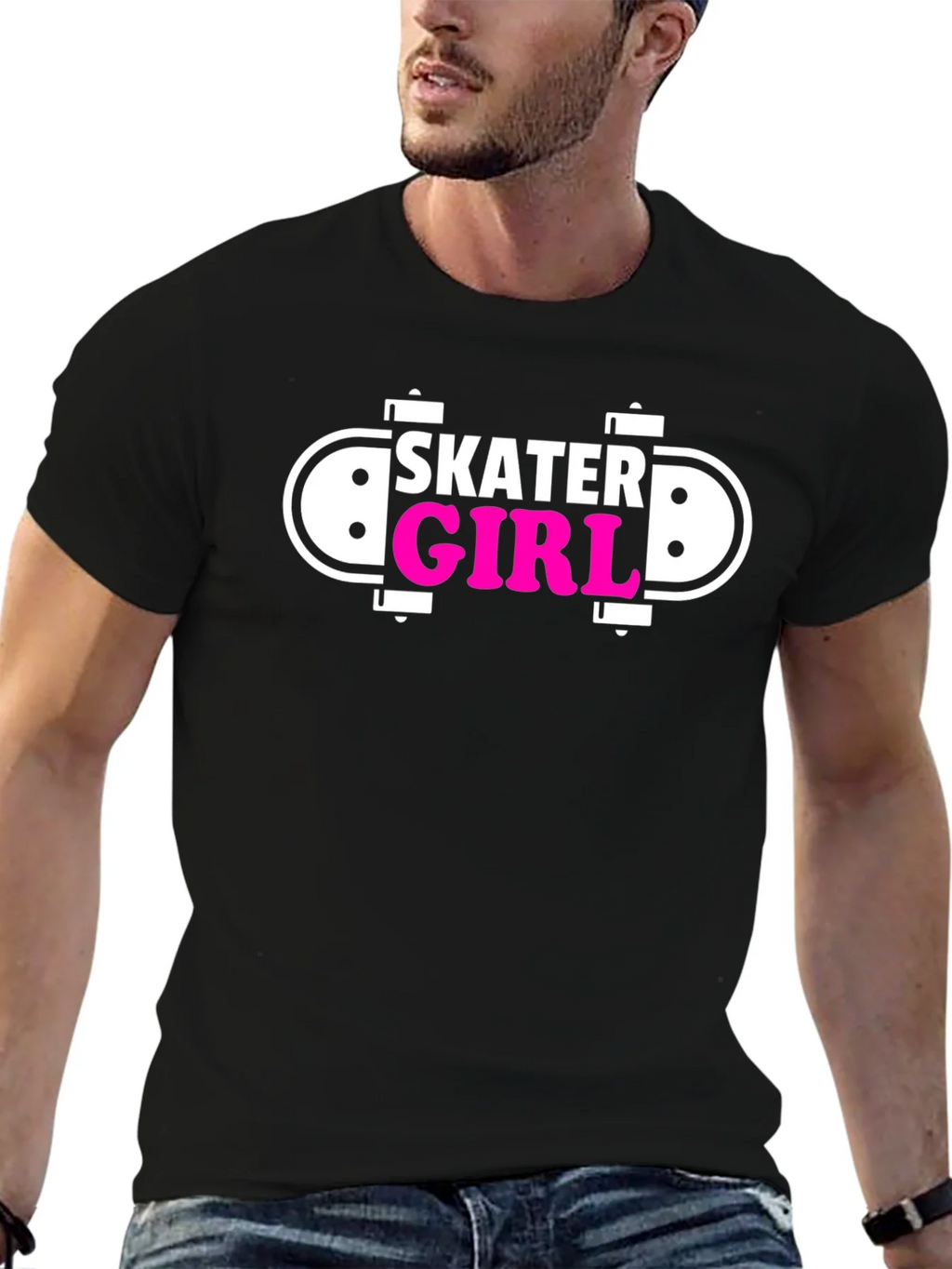 Skater Girl Black Graphic Tee product image 6