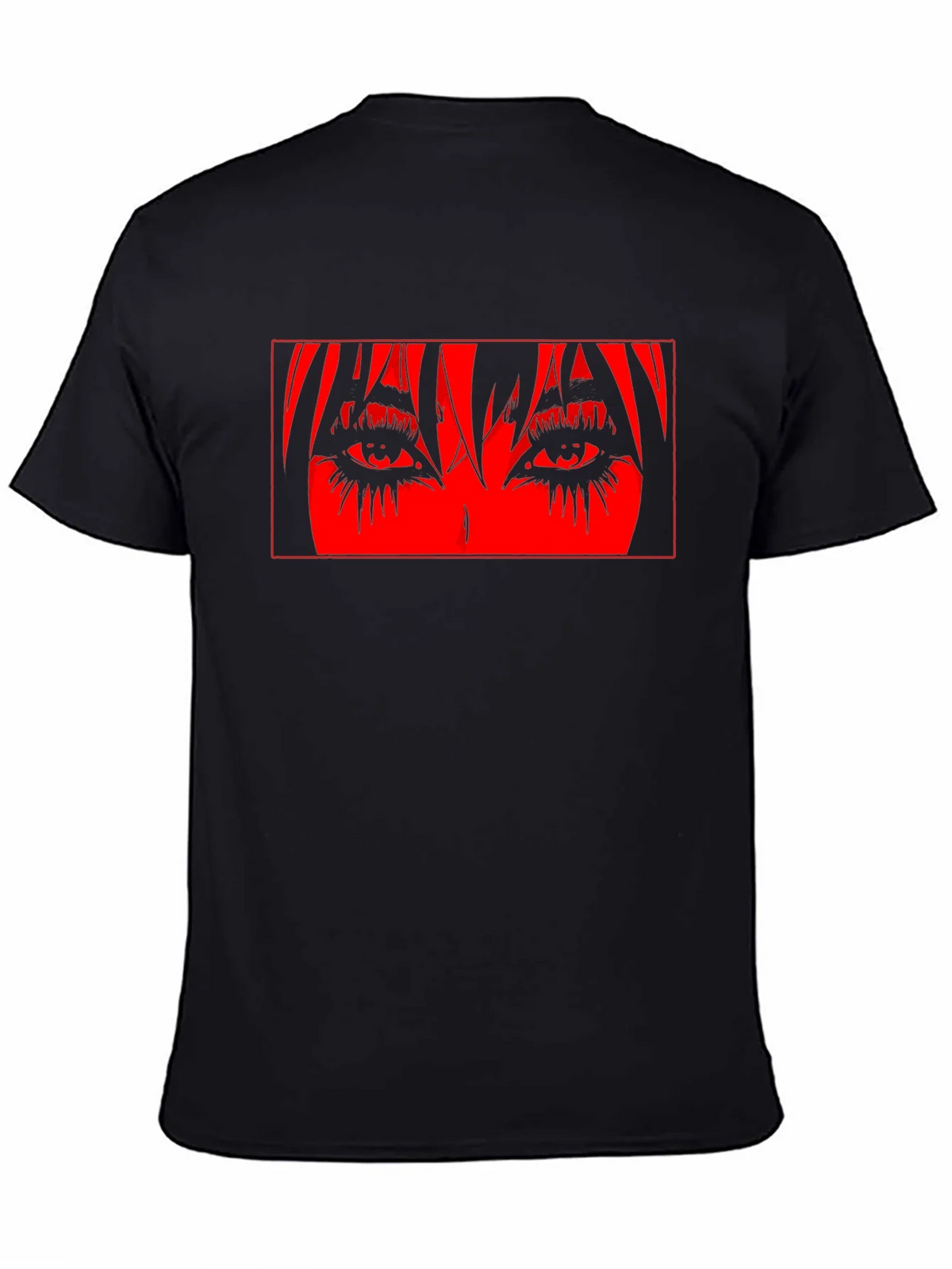 Anime Eyes Graphic Black T-Shirt product image 4