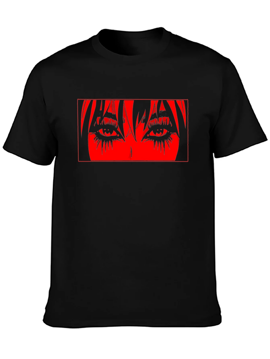 Anime Eyes Graphic Black T-Shirt product image 3