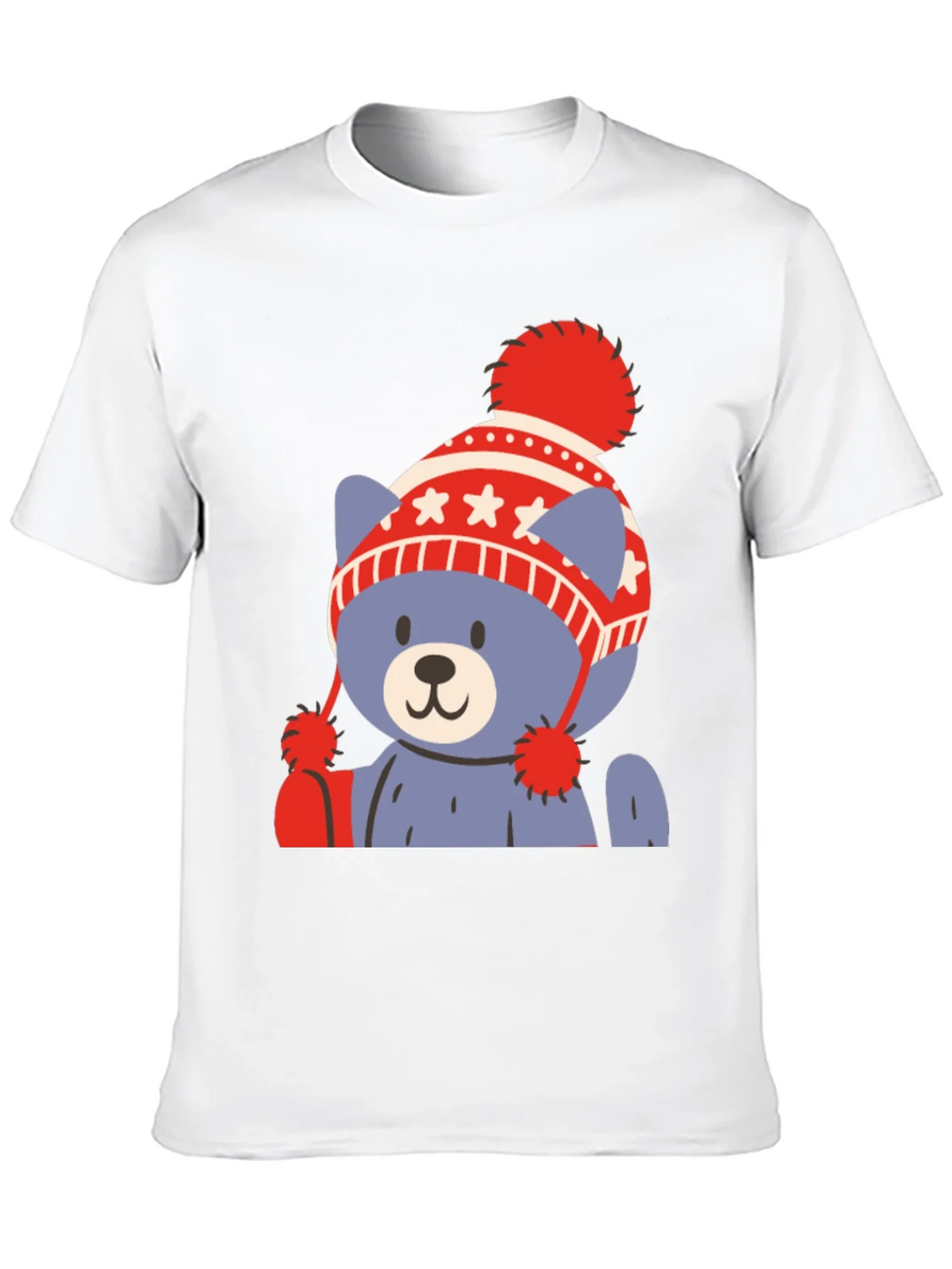 Cute Bear in Winter Hat Graphic Tee