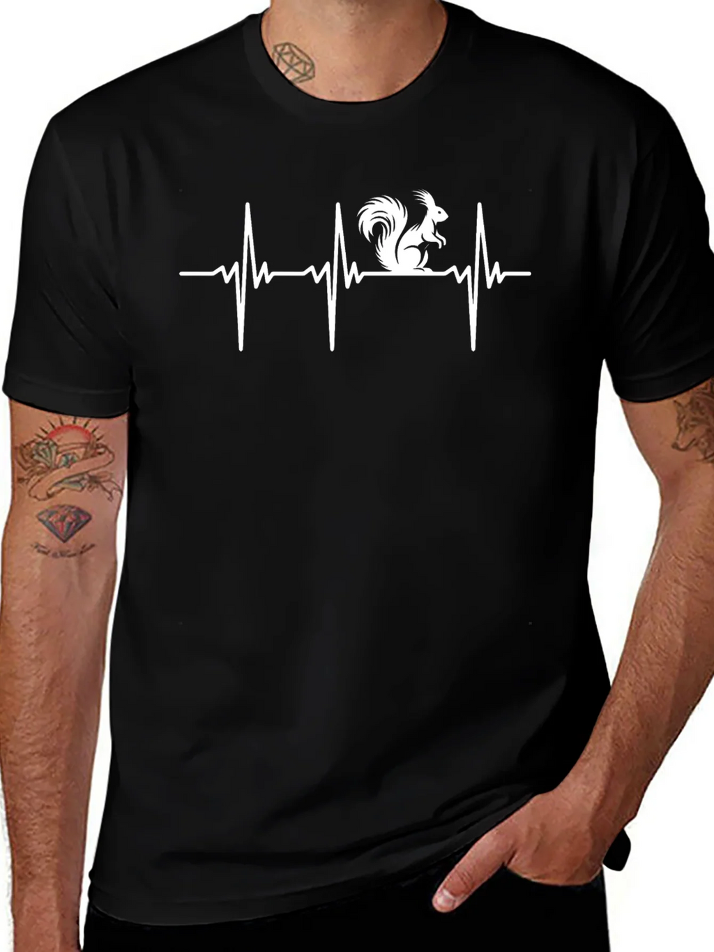Squirrel Heartbeat T-Shirt - Novelty Graphic Tee product image 1