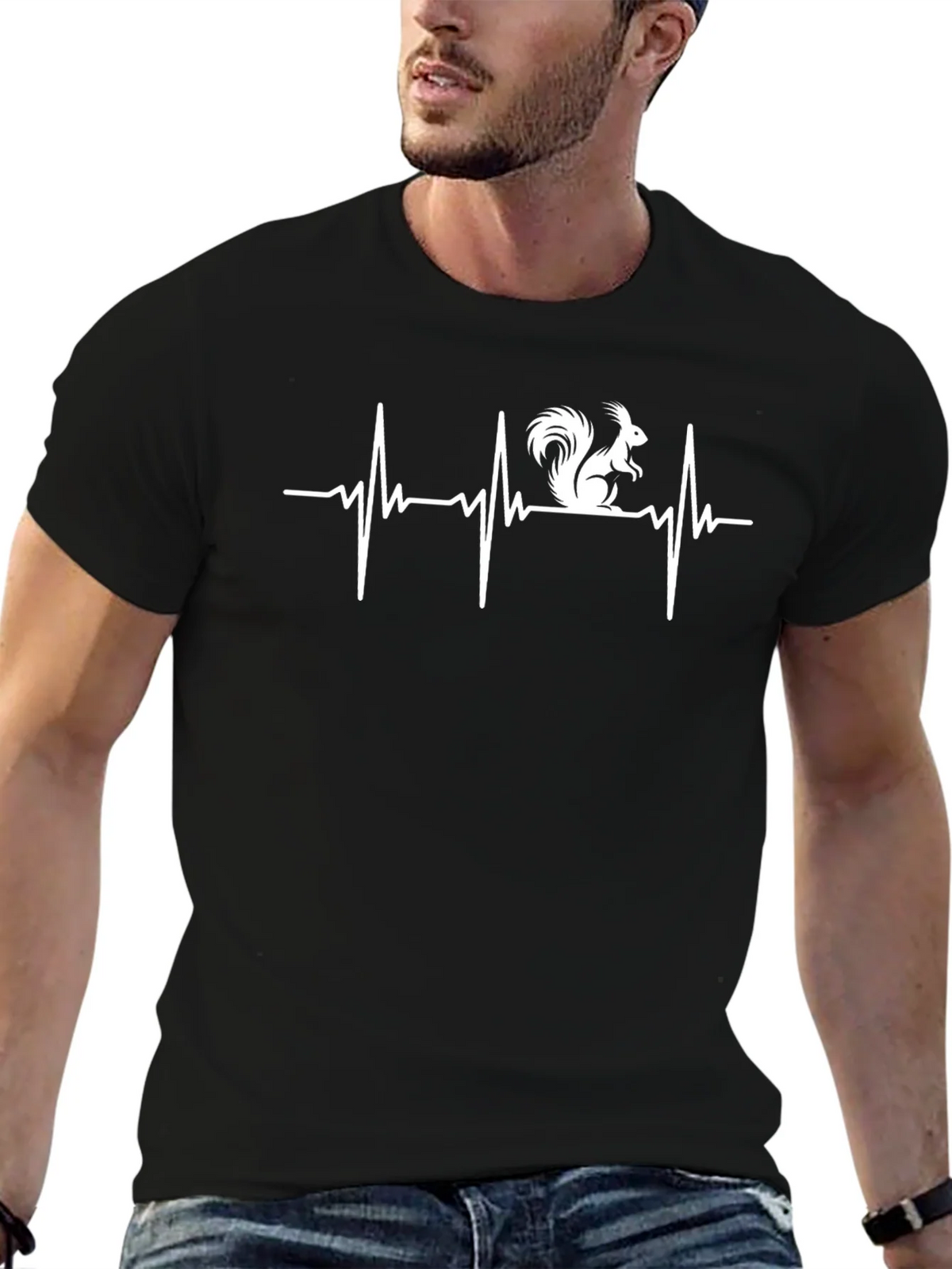 Squirrel Heartbeat T-Shirt - Novelty Graphic Tee product image 6
