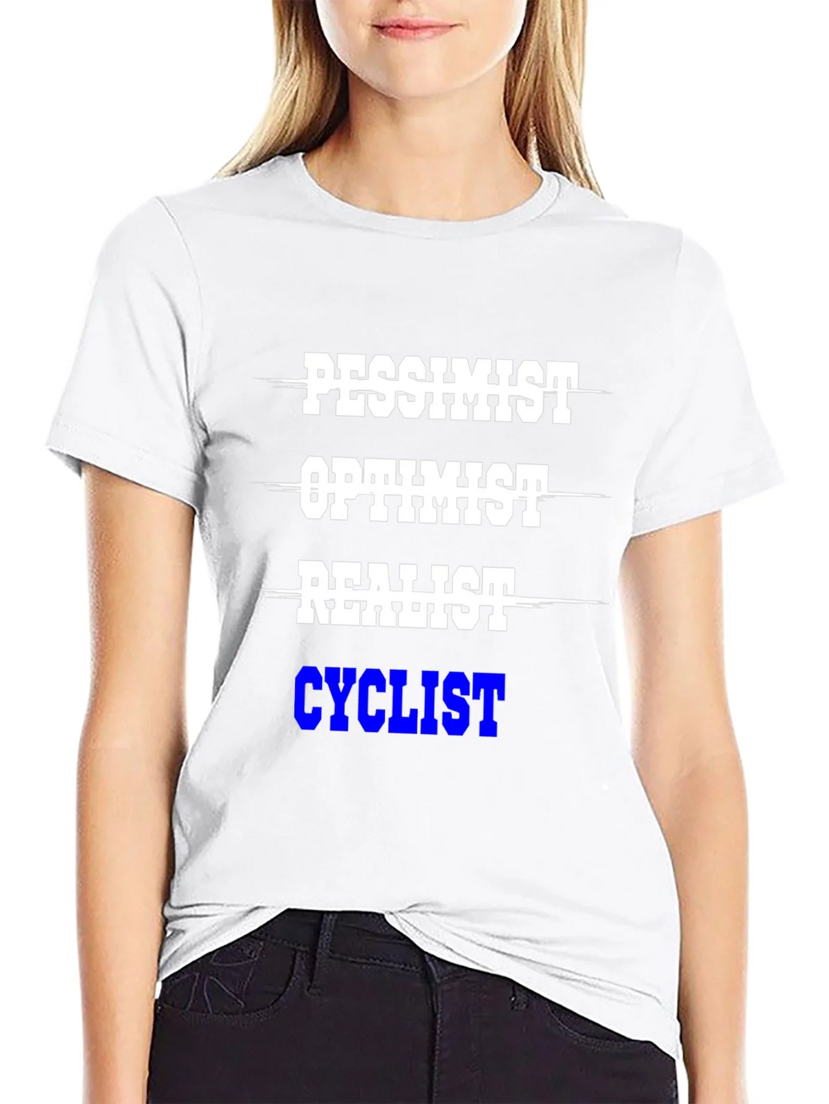 Cyclist T-Shirt - Pessimist Optimist Realist product image 8