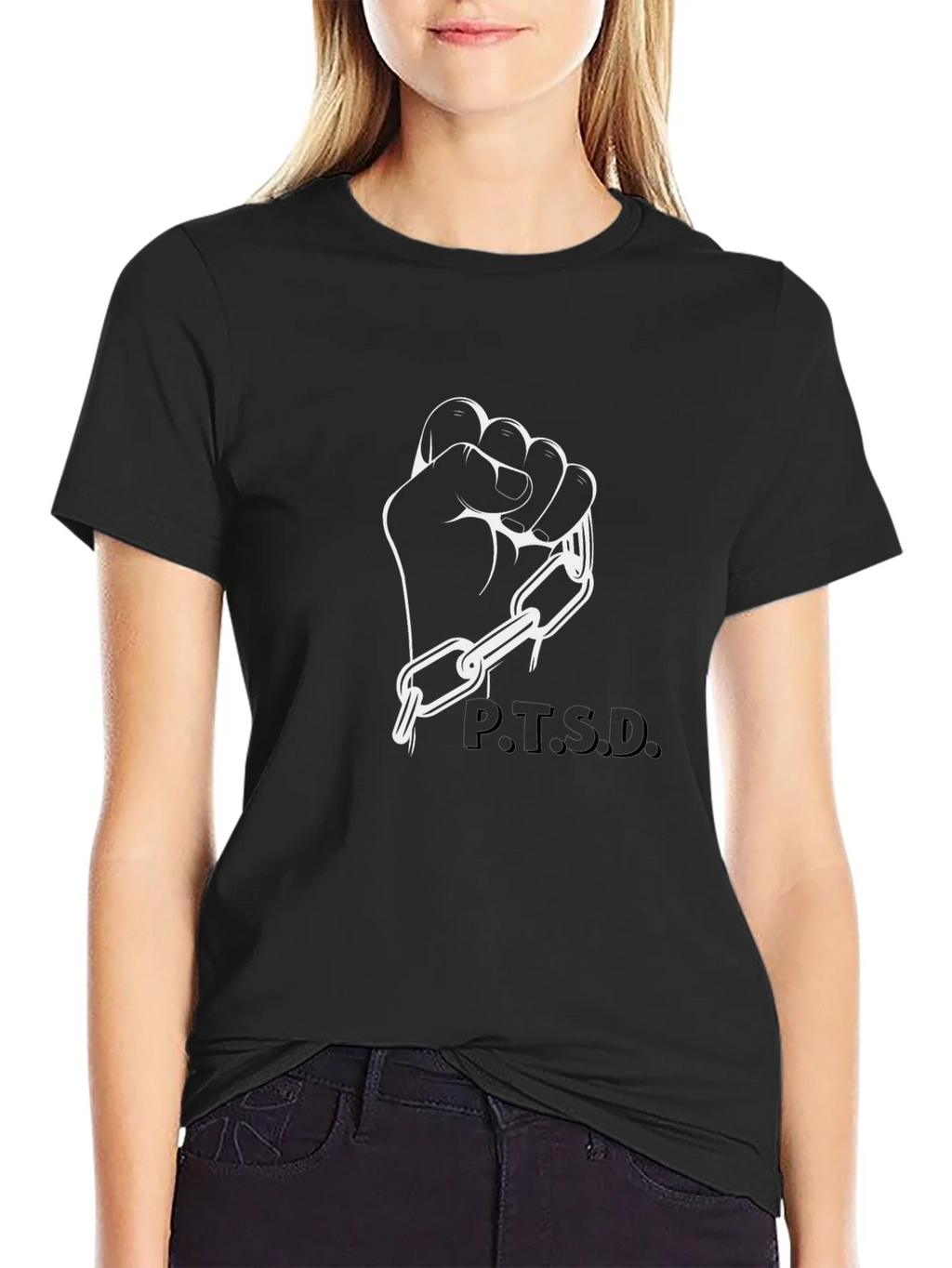 P.T.S.D. Awareness Graphic Tee - Black product image 2