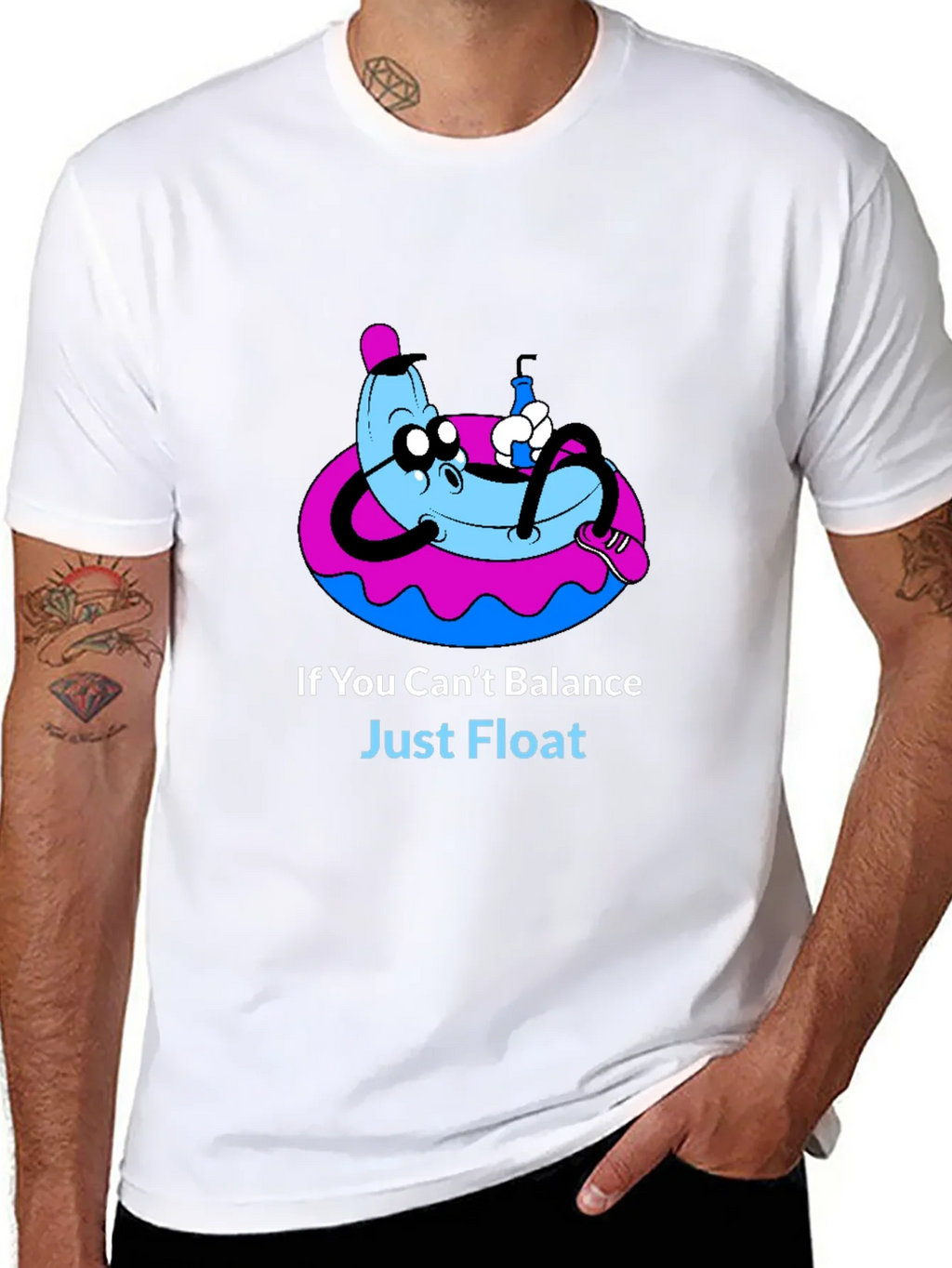 Funny Banana Float T-Shirt - Just Graphic Tee product image 7