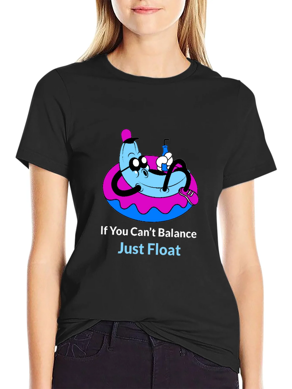 Funny Banana Float T-Shirt - Just Graphic Tee product image 2