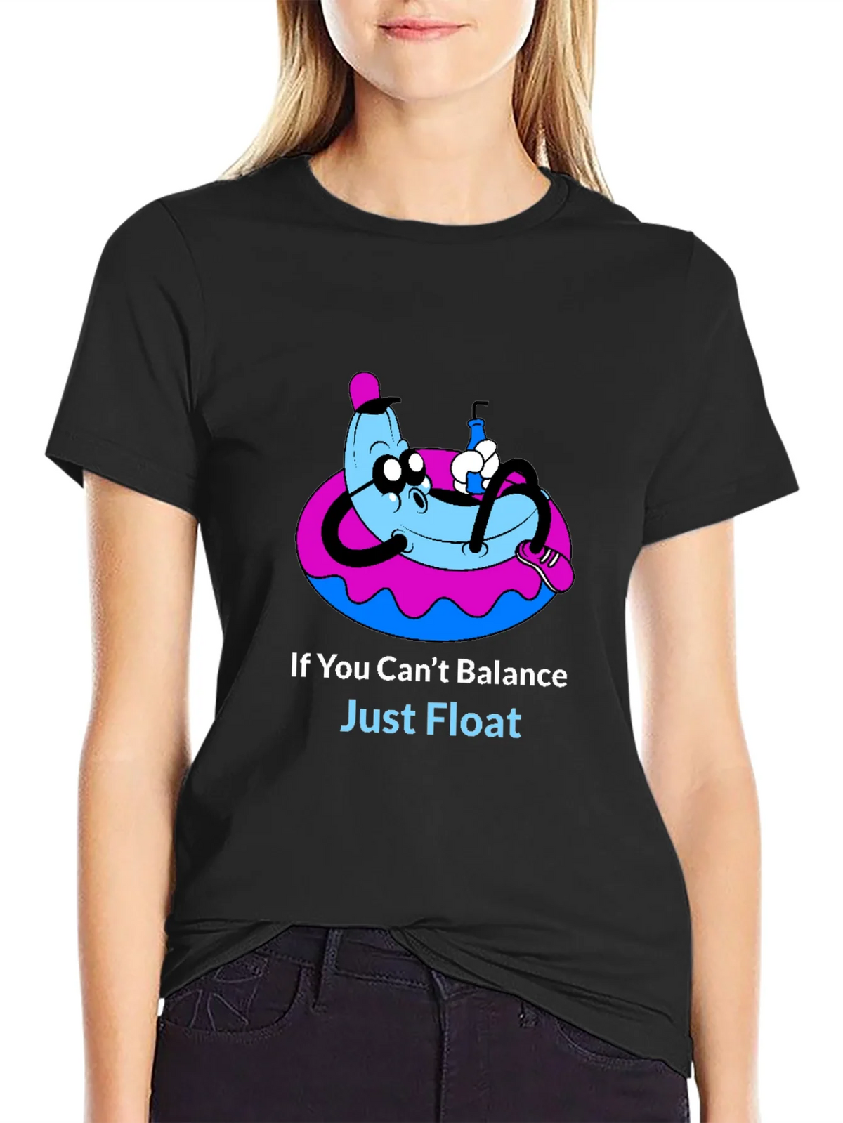 Funny Banana Float T-Shirt - Just Graphic Tee product image 2