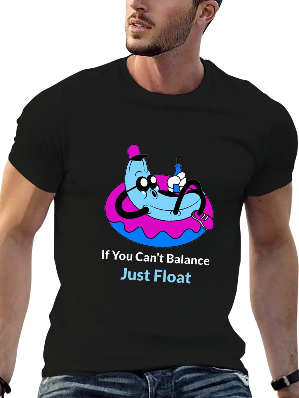 Funny Banana Float T-Shirt - Just Graphic Tee product image 6
