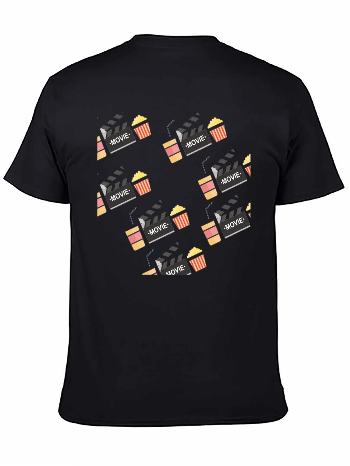 Movie Night T-Shirt: Popcorn and Clapperboard Design product image 4