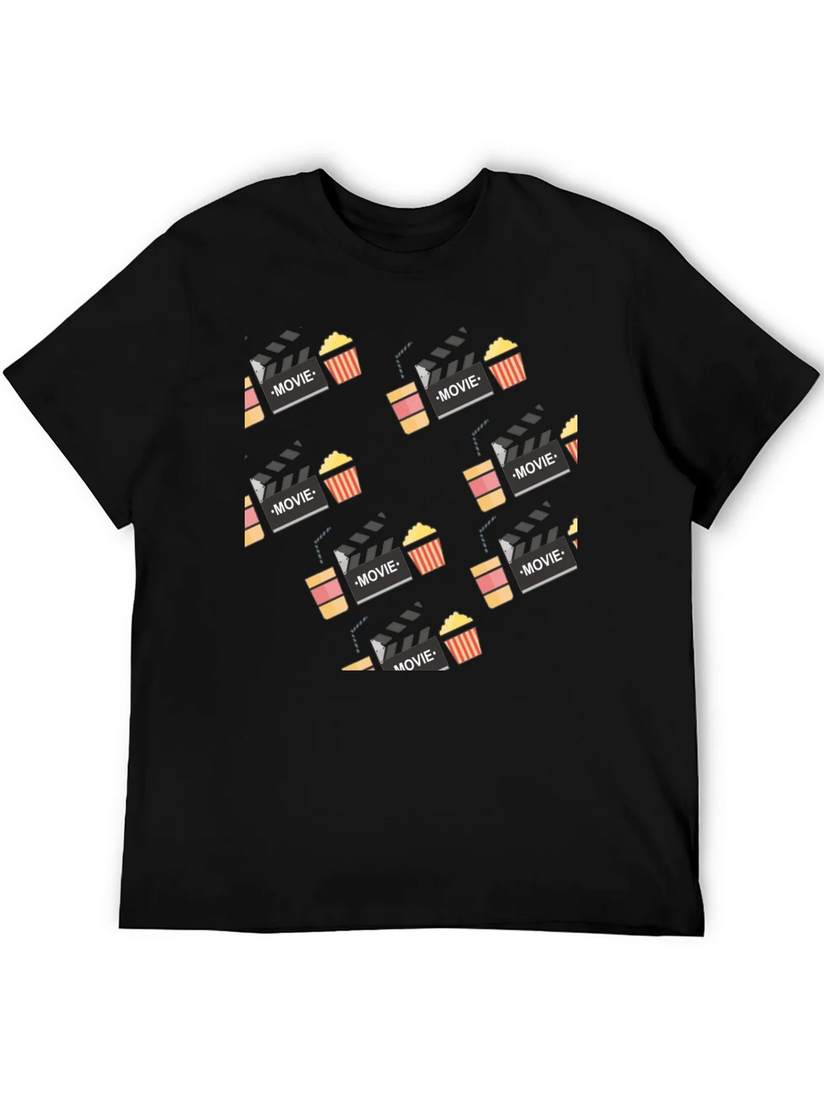 Movie Night T-Shirt: Popcorn and Clapperboard Design product image 5