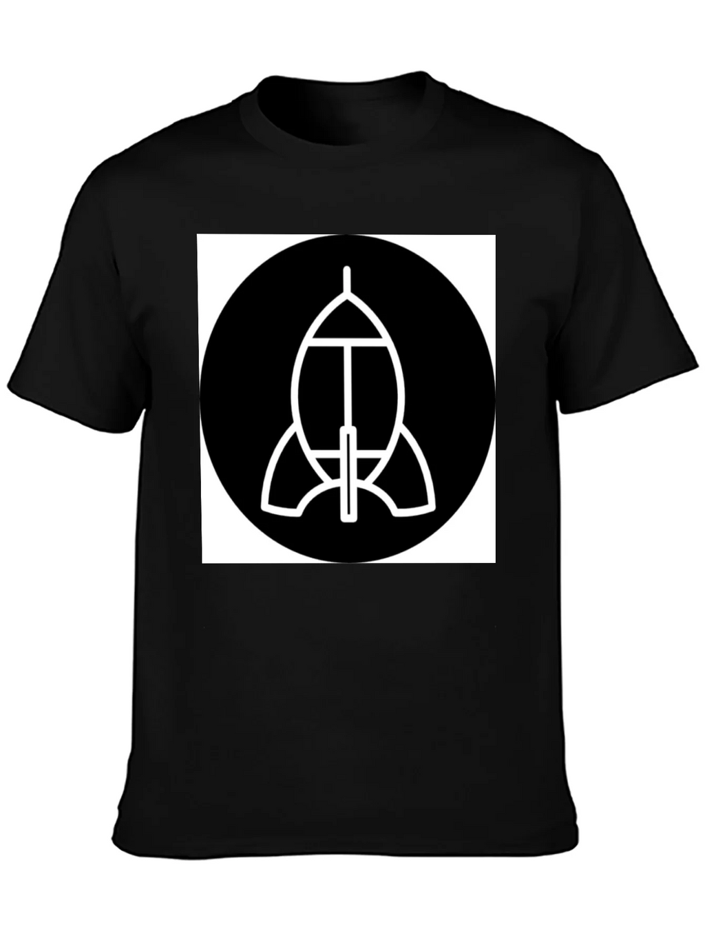Abstract Spacecraft Graphic Black T-Shirt product image 3