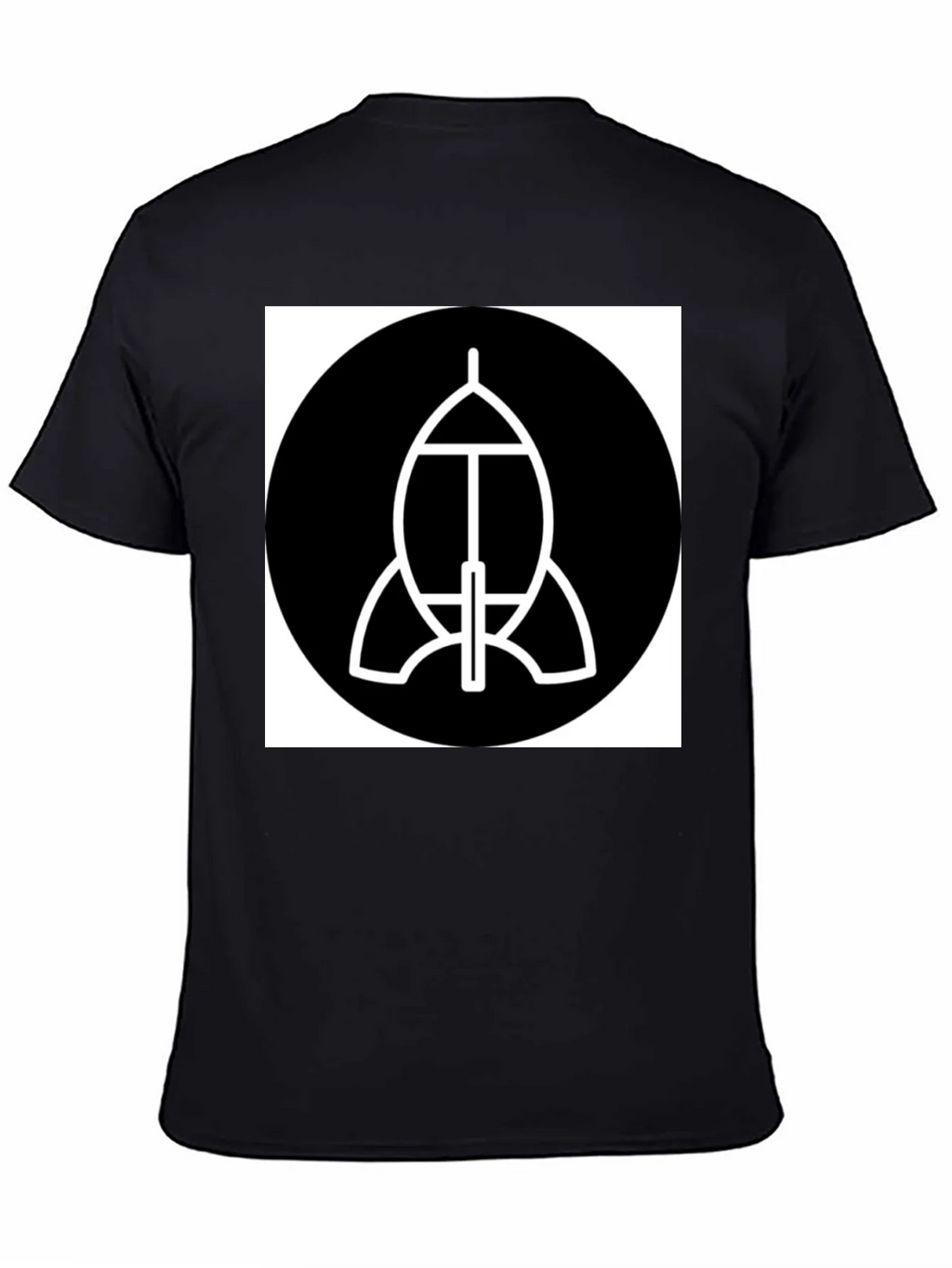 Abstract Spacecraft Graphic Black T-Shirt product image 4