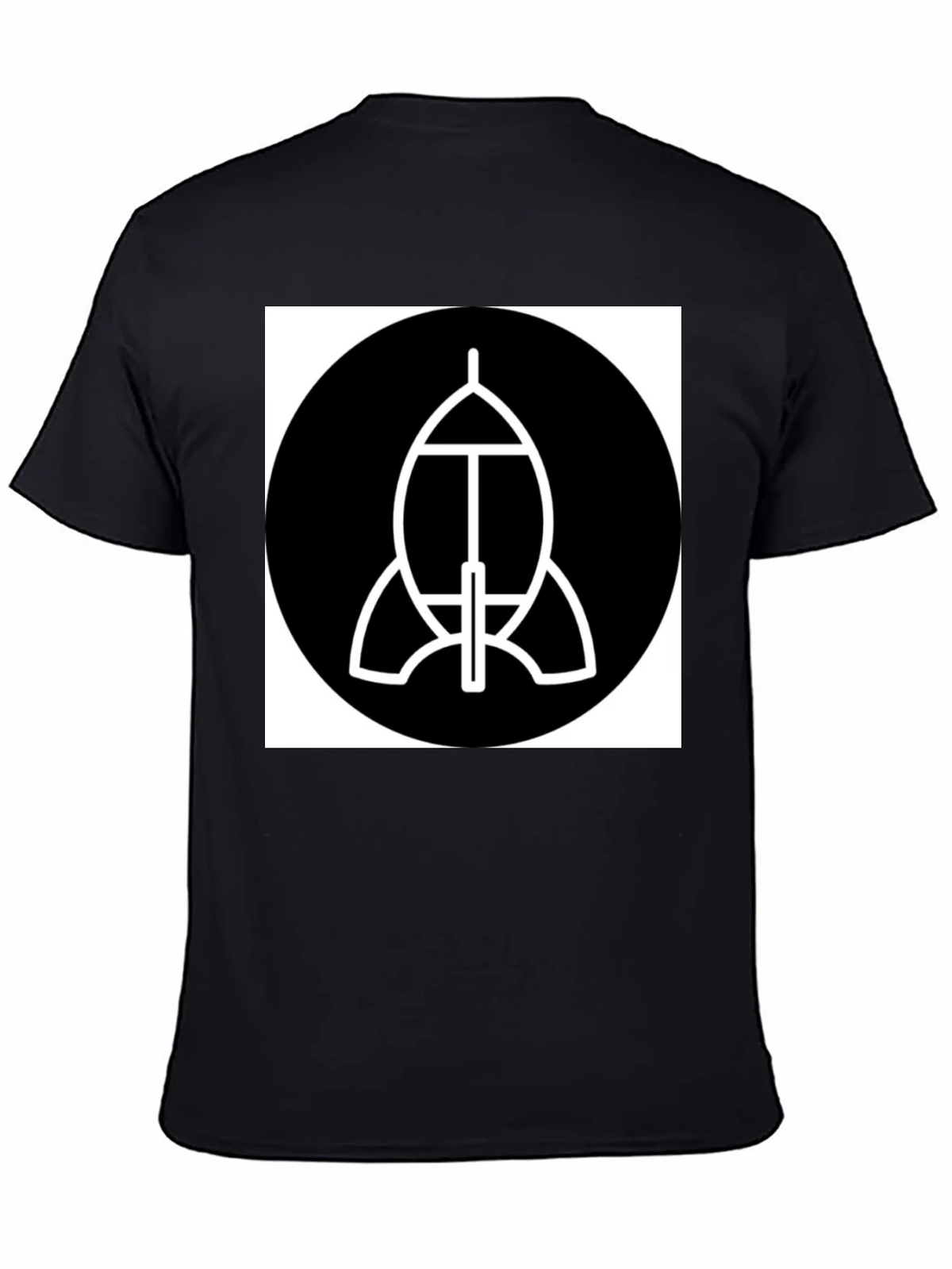Abstract Spacecraft Graphic Black T-Shirt product image 4