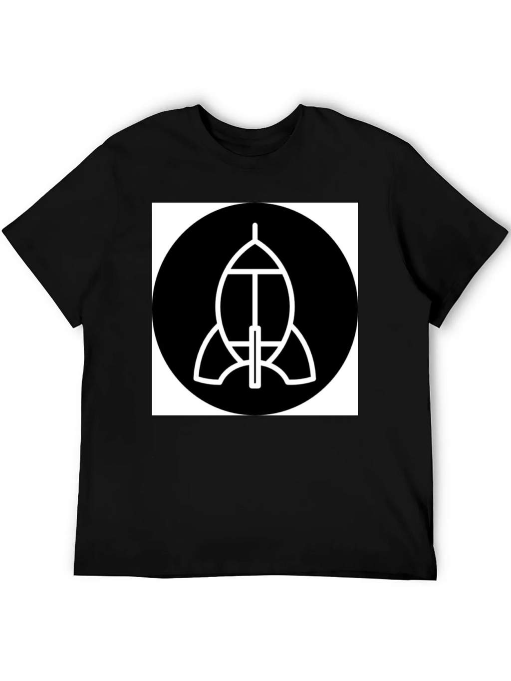 Abstract Spacecraft Graphic Black T-Shirt product image 5