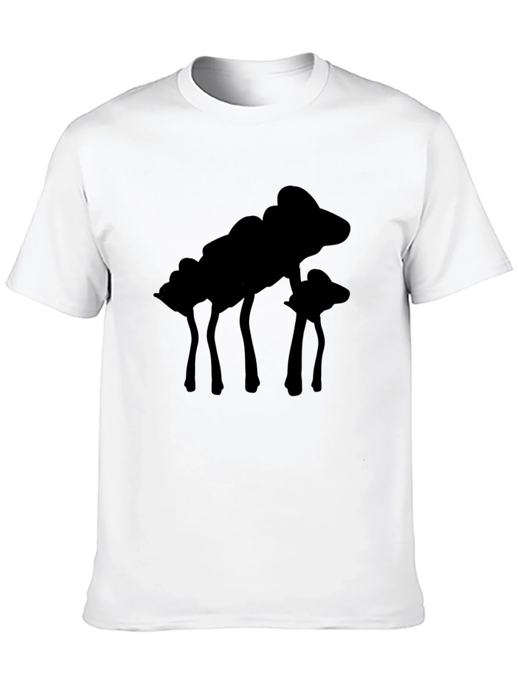 Silhouette Mushroom Graphic Black T-Shirt product image 9