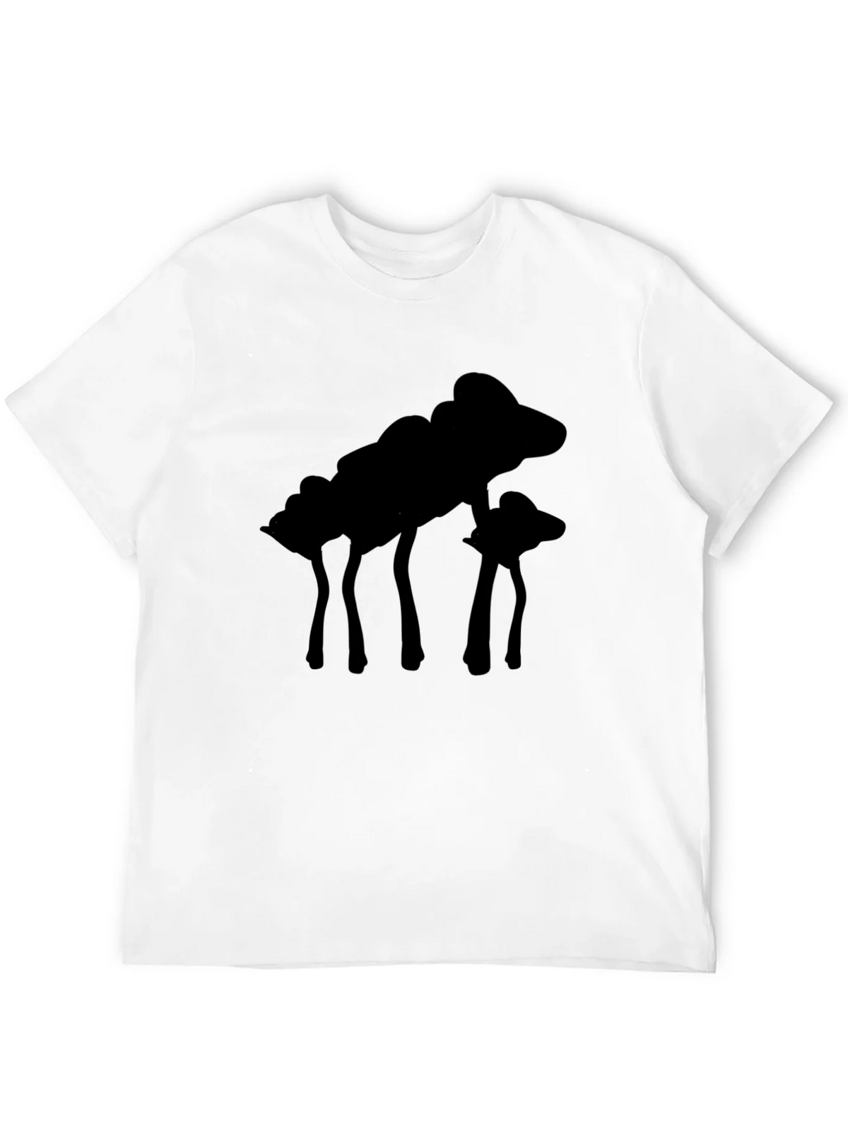 Silhouette Mushroom Graphic Black T-Shirt product image 11