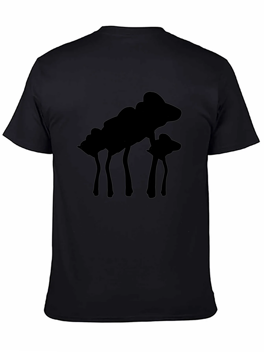 Silhouette Mushroom Graphic Black T-Shirt product image 4