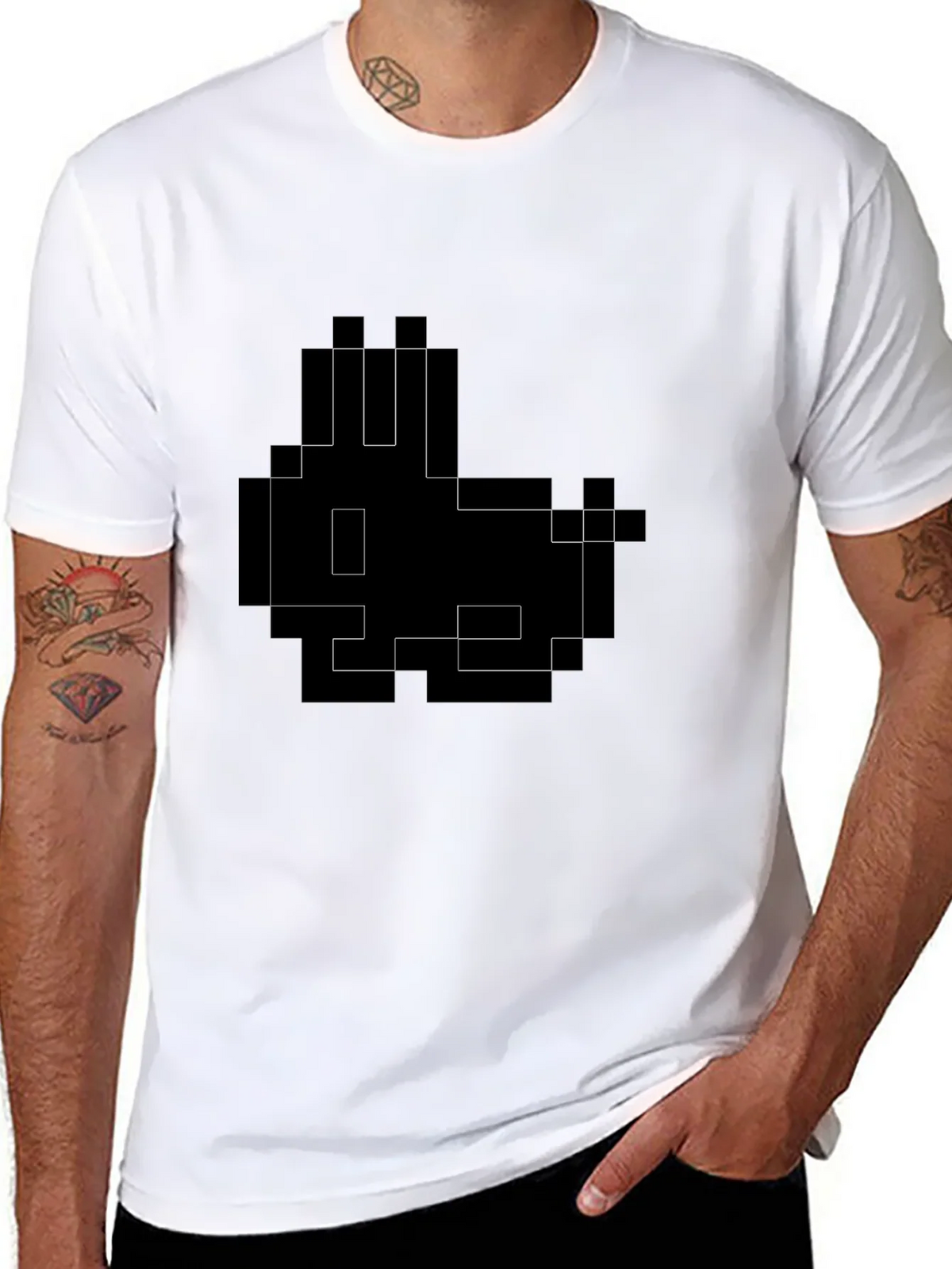 Pixel Rabbit Graphic Tee - Gamer Style product image 7