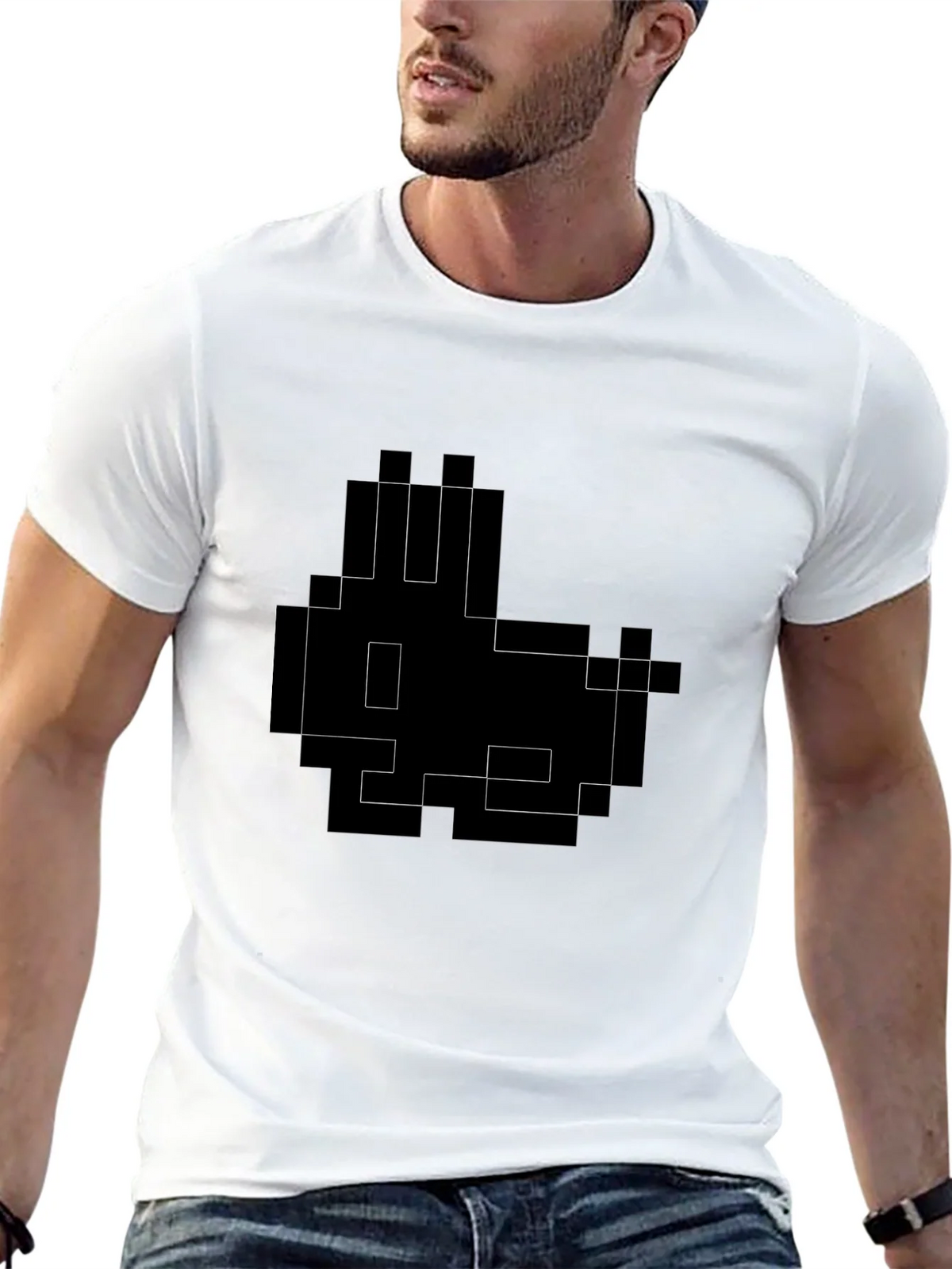 Pixel Rabbit Graphic Tee - Gamer Style product image 12