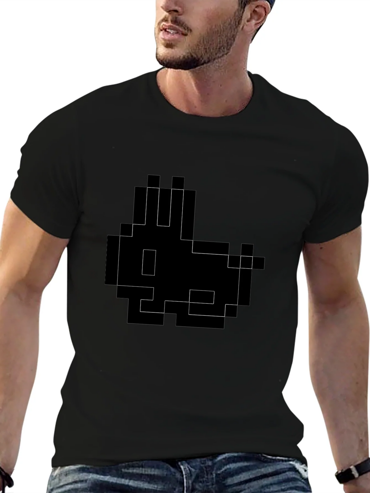 Pixel Rabbit Graphic Tee - Gamer Style product image 6