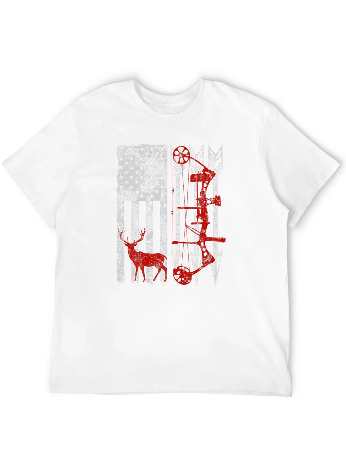 American Flag Deer & Bow Hunting T-Shirt product image 11