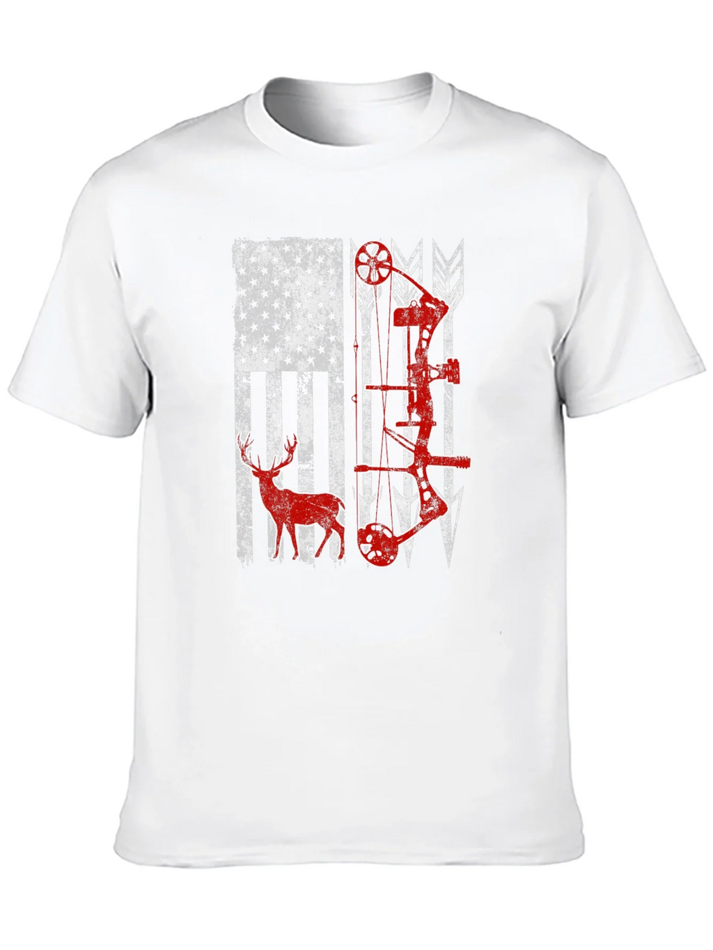 American Flag Deer & Bow Hunting T-Shirt product image 9
