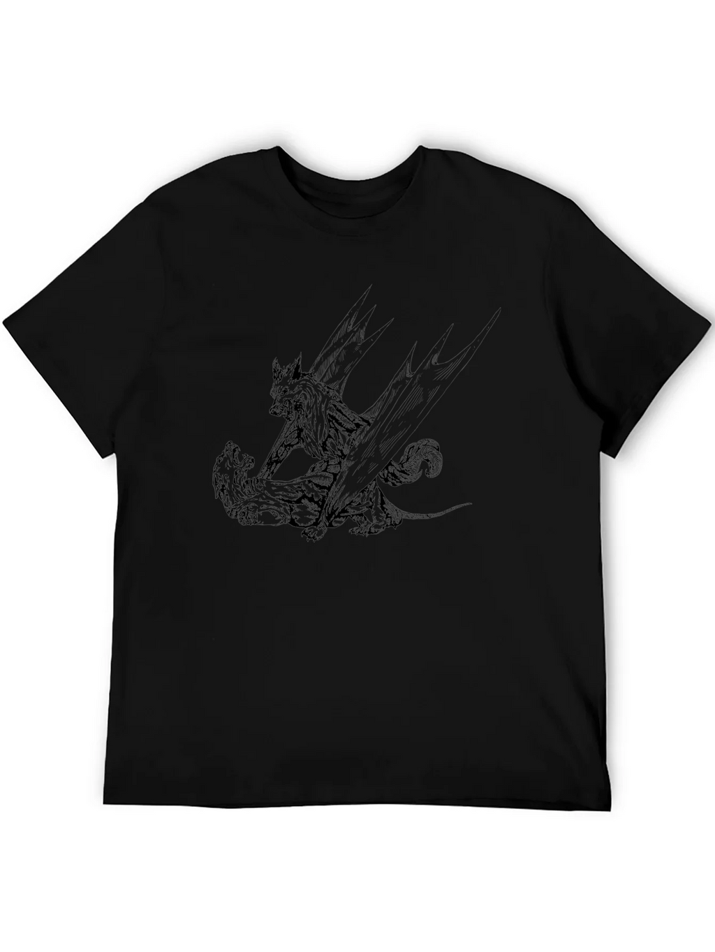 Black Graphic Tee: Wolf vs. Bear product image 5