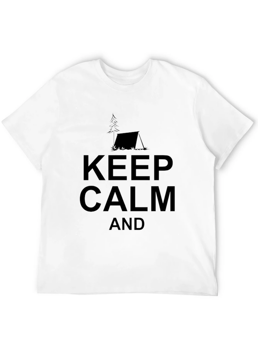 Keep Calm Camping Tee - Black Cotton T-Shirt product image 11
