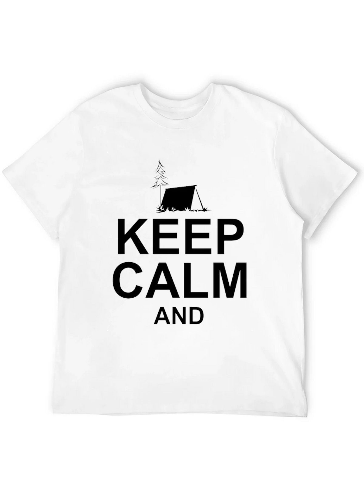 Keep Calm Camping Tee - Black Cotton T-Shirt product image 11
