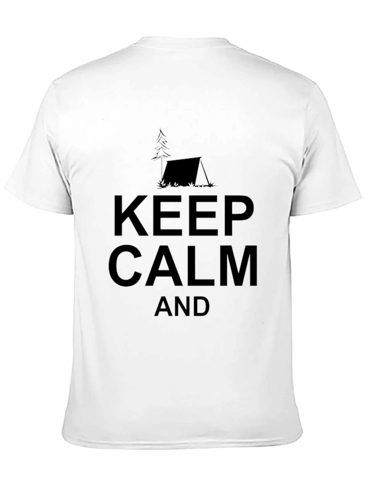 Keep Calm Camping Tee - Black Cotton T-Shirt product image 10