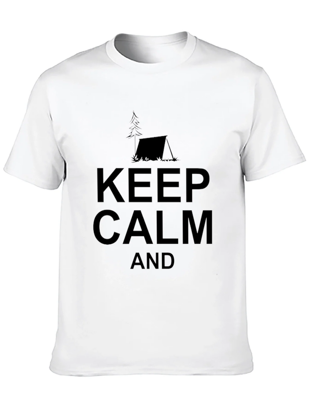 Keep Calm Camping Tee - Black Cotton T-Shirt product image 9