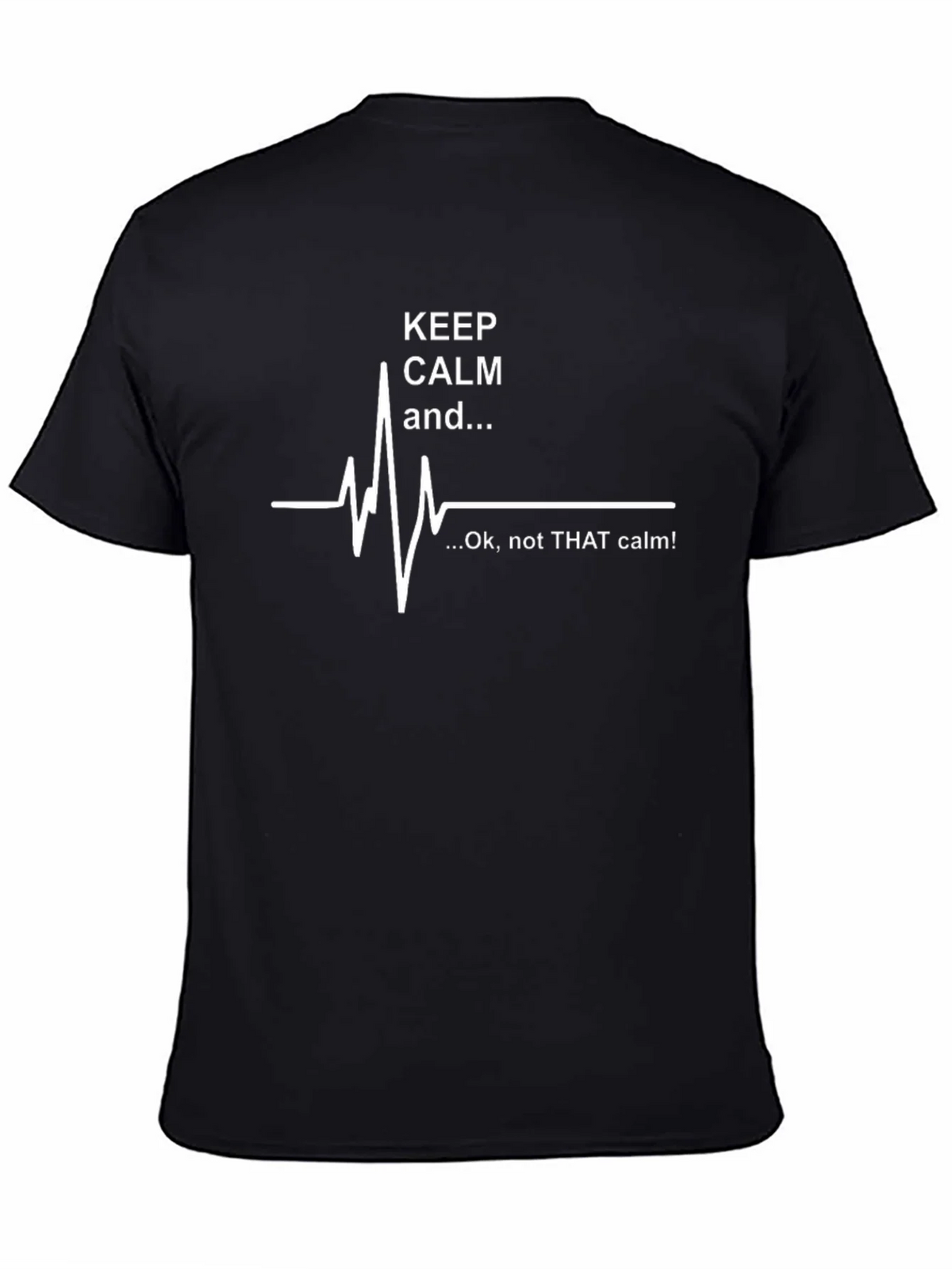 Keep Calm ECG Black T-Shirt - Mens product image 4