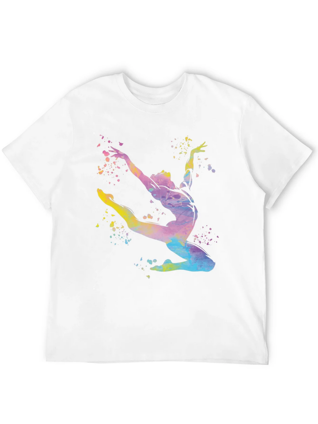 Watercolor Gymnast Black T-Shirt product image 11