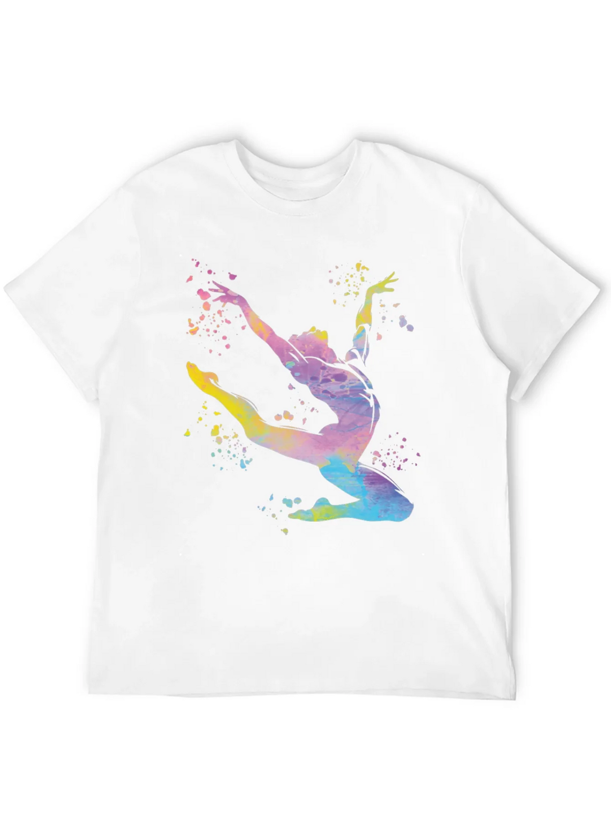 Watercolor Gymnast Black T-Shirt product image 11