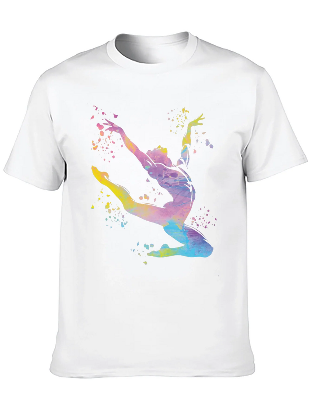 Watercolor Gymnast Black T-Shirt product image 9