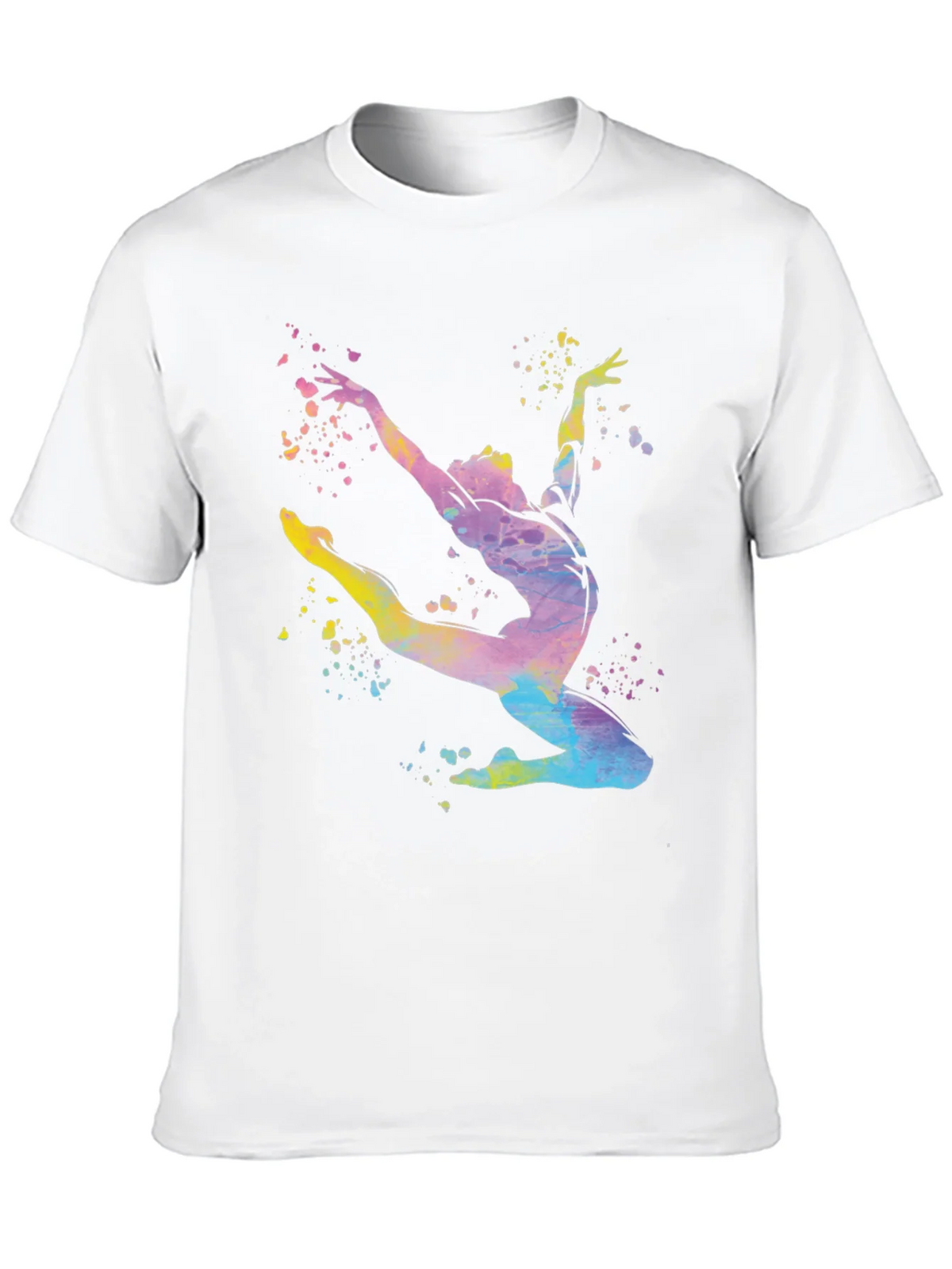 Watercolor Gymnast Black T-Shirt product image 9