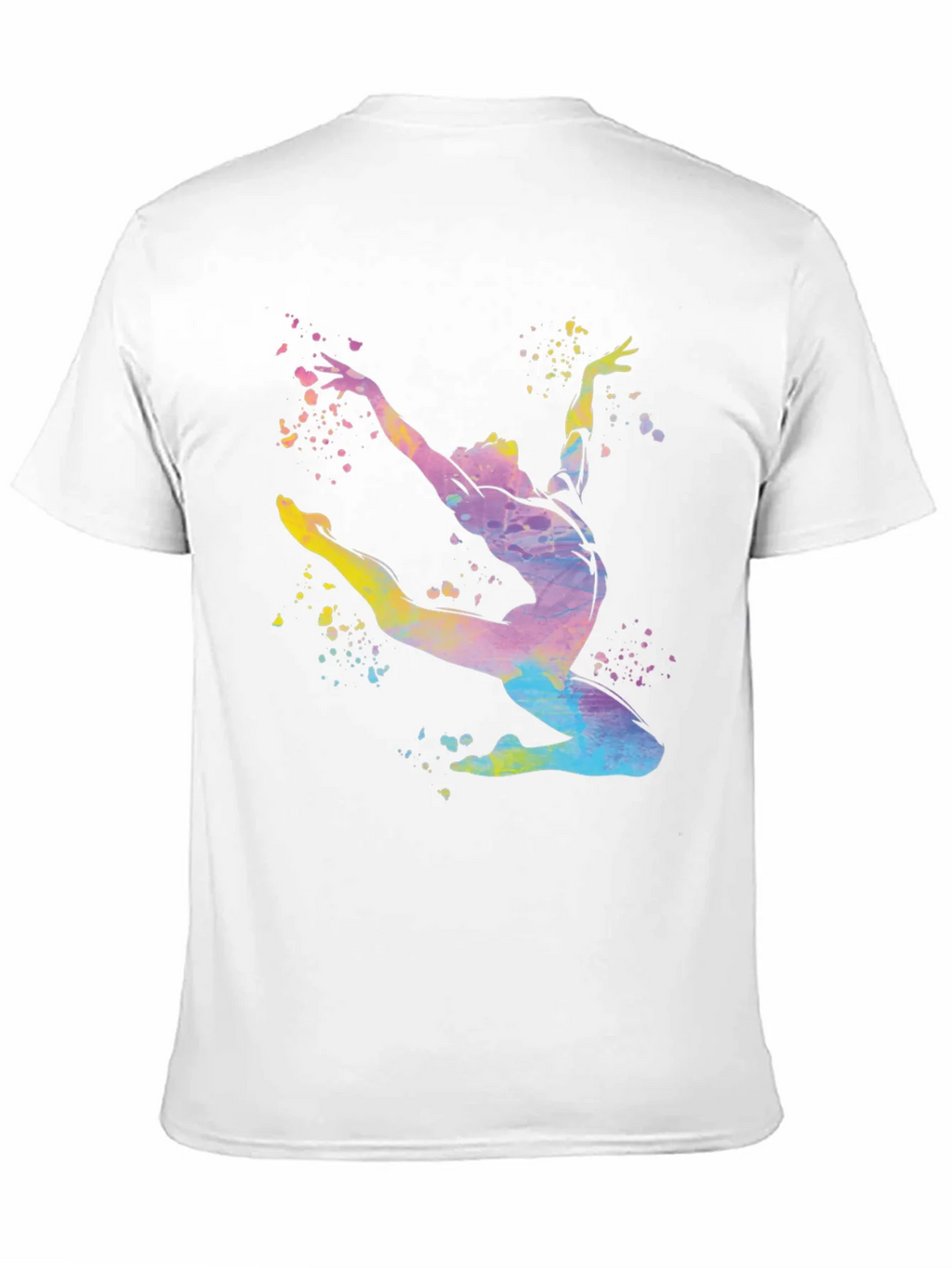 Watercolor Gymnast Black T-Shirt product image 10