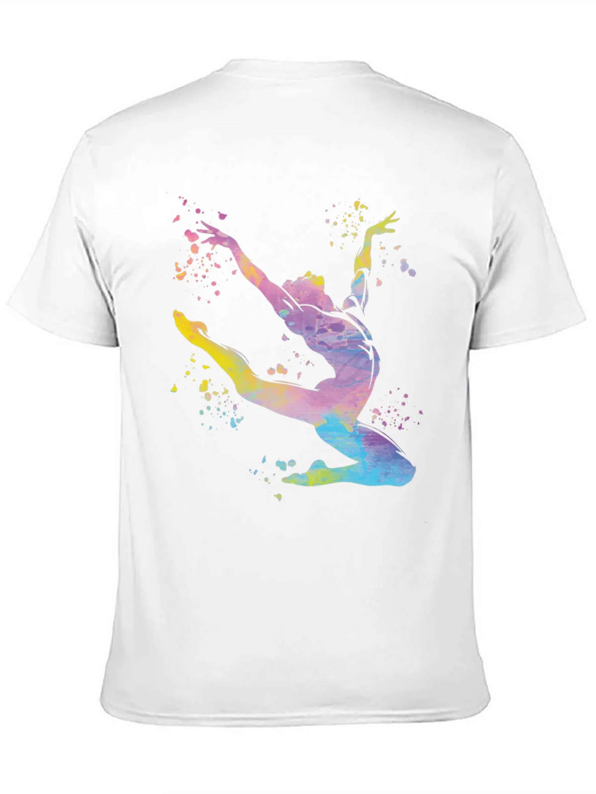 Watercolor Gymnast Black T-Shirt product image 10