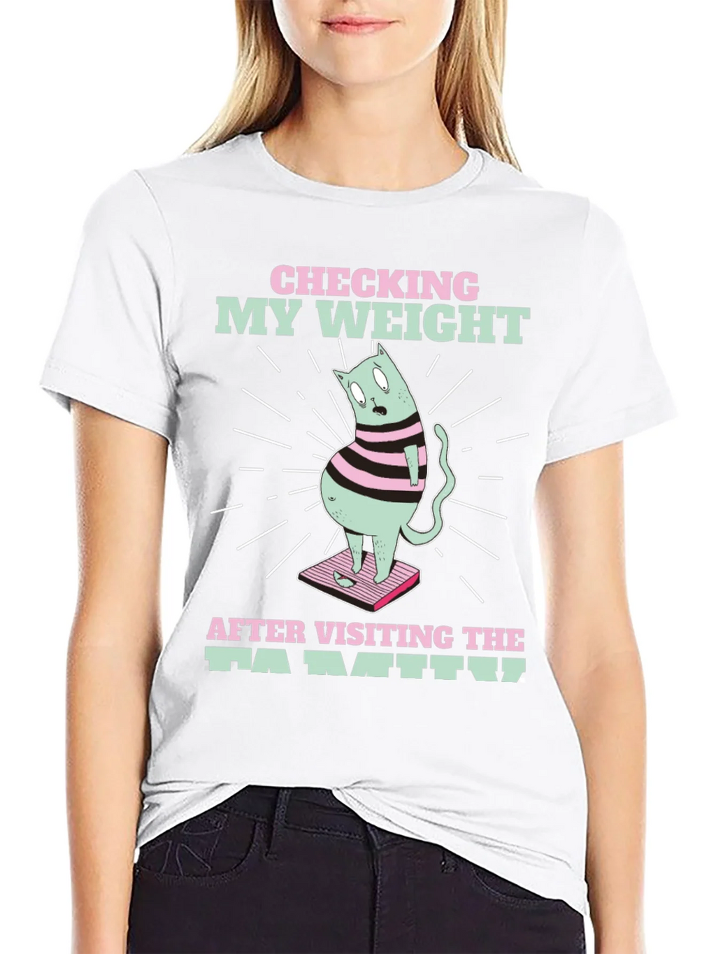 Funny Cat Weight T-Shirt - After Family Visit Tee product image 8