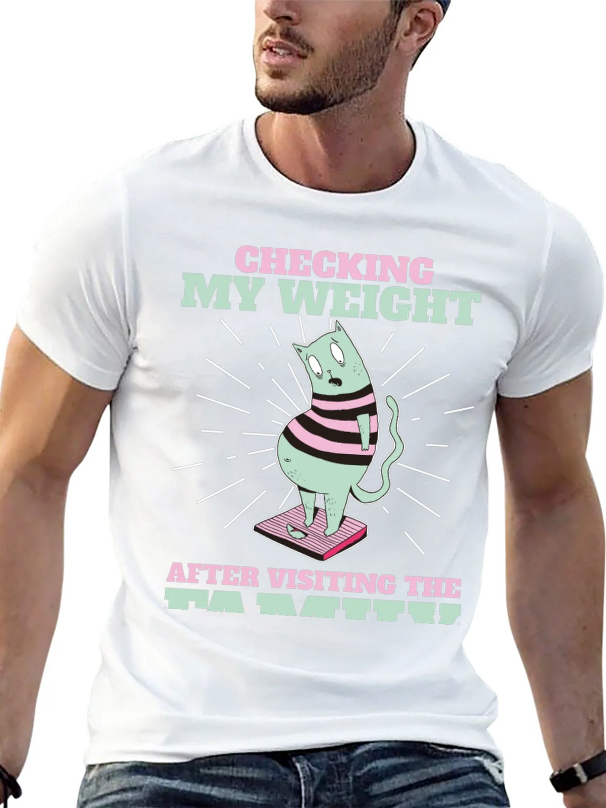 Funny Cat Weight T-Shirt - After Family Visit Tee product image 12