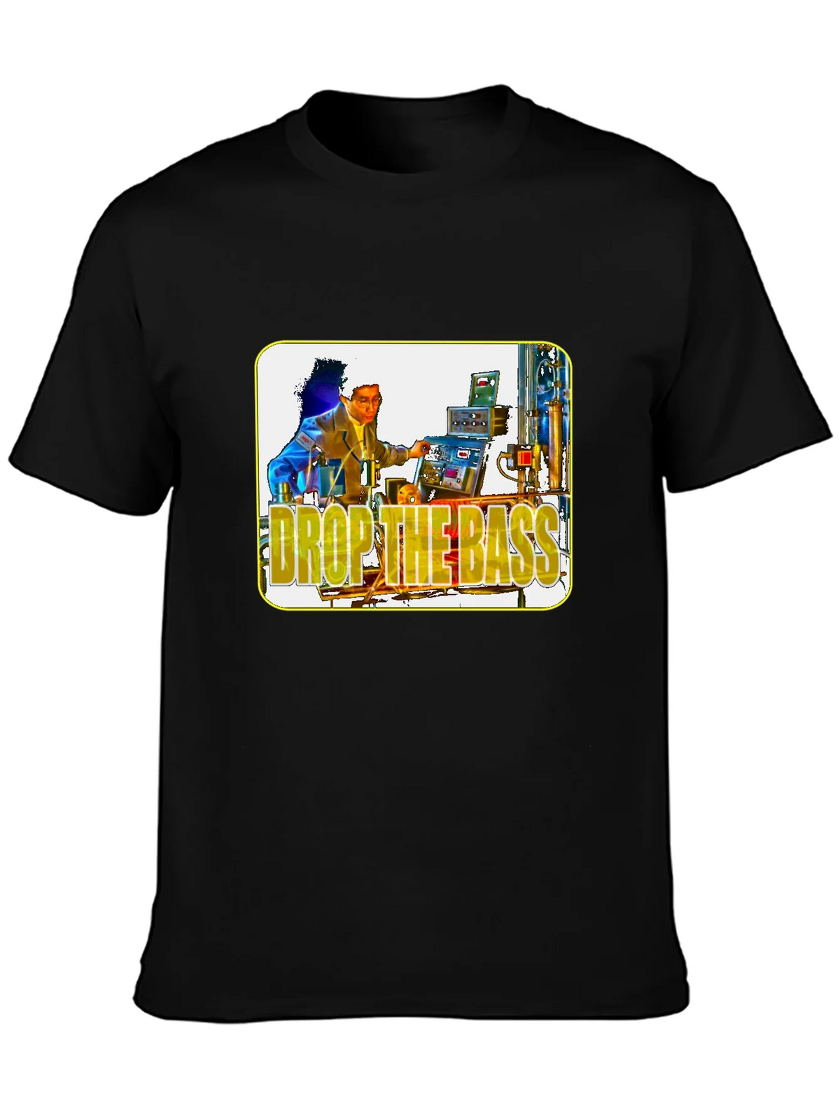 Drop the Bass Graphic Tee - Black Cotton T-Shirt product image 3