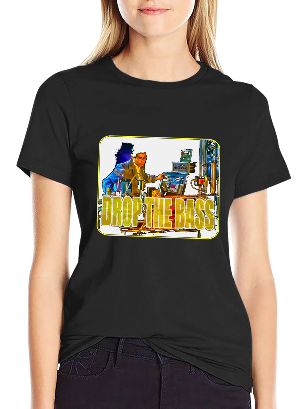 Drop the Bass Graphic Tee - Black Cotton T-Shirt product image 2