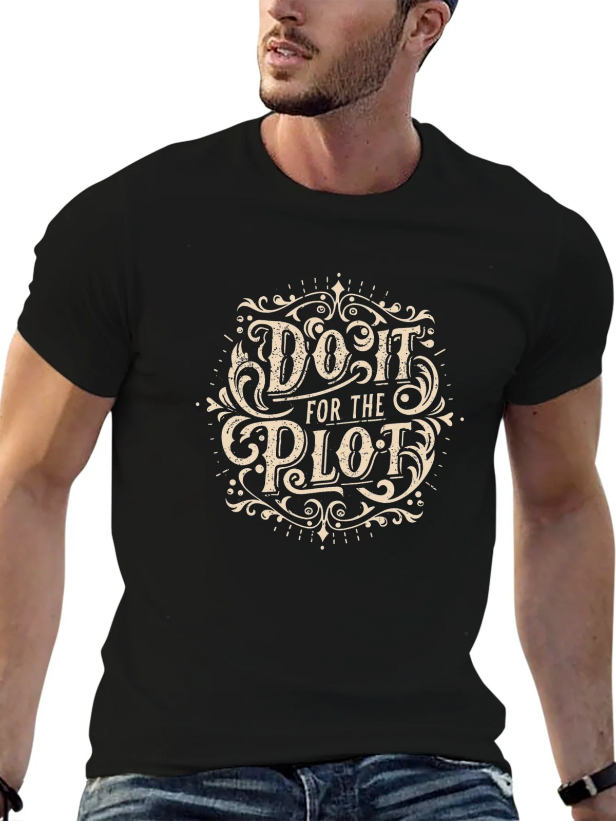 Do It For The Plot Black Graphic Tee product image 6
